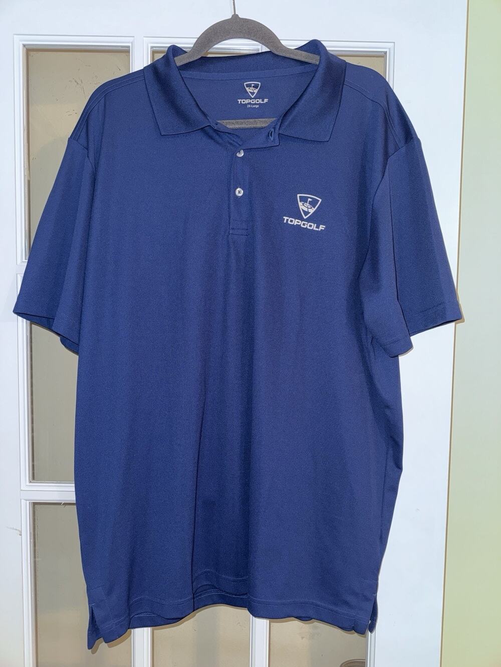 Top Golf Shirt Mens 2XL Golf Polo Outdoor Active Wear Navy Blue Casual